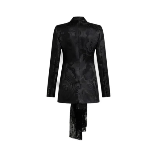 Scarf-Detailed Jacket