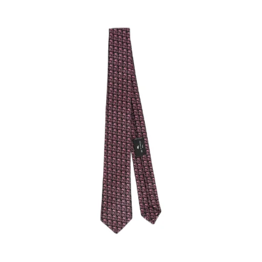 Jacquard Silk Tie With Logo