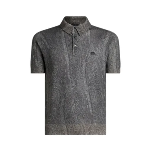 Logo Embroidered Short-Sleeved Knitted Polo Shirt