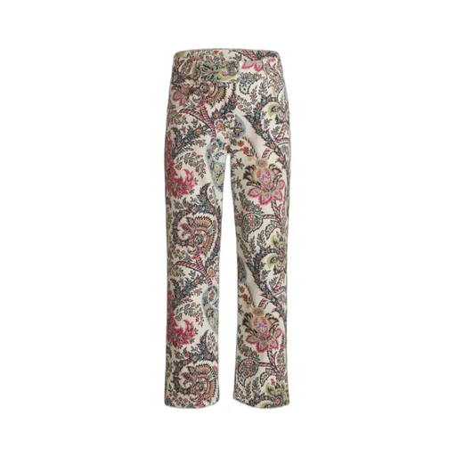 Paisley Printed Textured Trousers