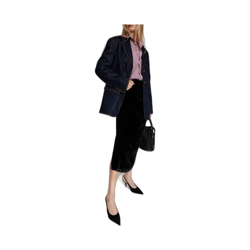 Velvet Midi Skirt