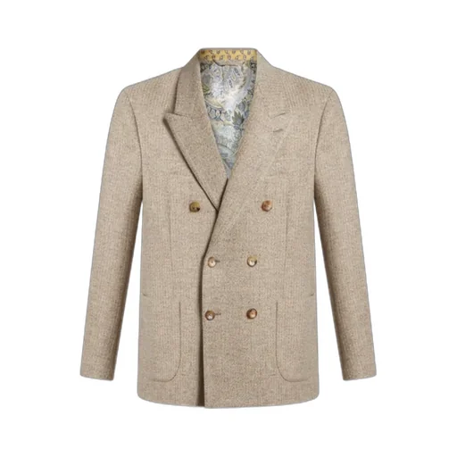 Double-Breasted Blazer With Pegaso Buttons