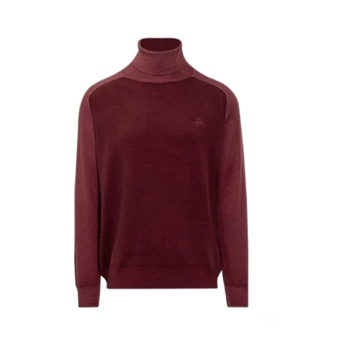 Logo Embroidered Turtleneck Knit Jumper