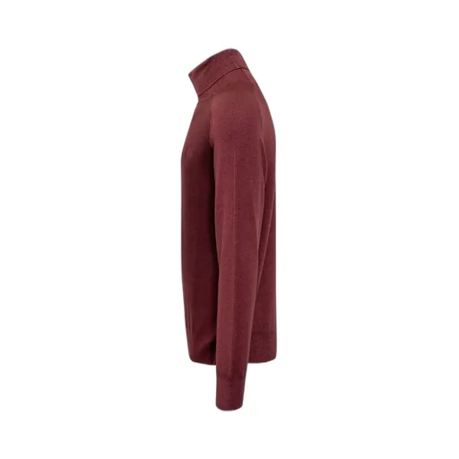 Logo Embroidered Turtleneck Knit Jumper