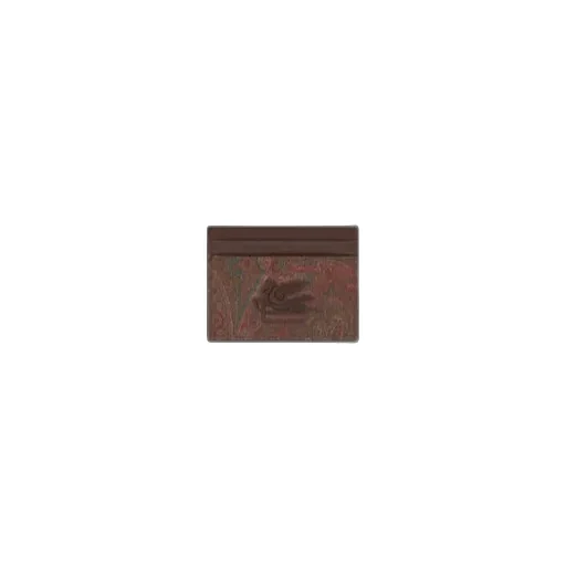 Paisley Card Holder With Pegaso Detail