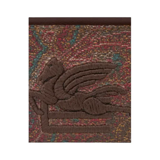 Paisley Card Holder With Pegaso Detail