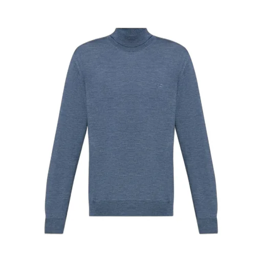 Turtleneck Logo Embroidered Jumper