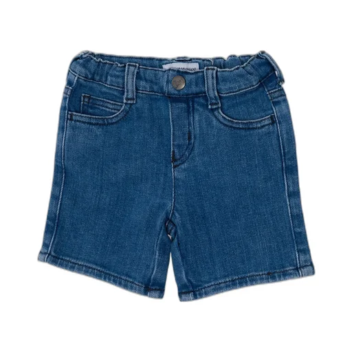 Logo-Plaque Straight-Leg Denim Shorts