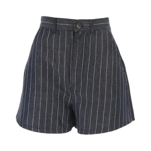 Striped High-Waisted Shorts