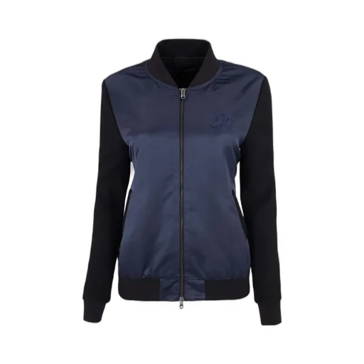 Navy Blue Spliced Casual Jacket