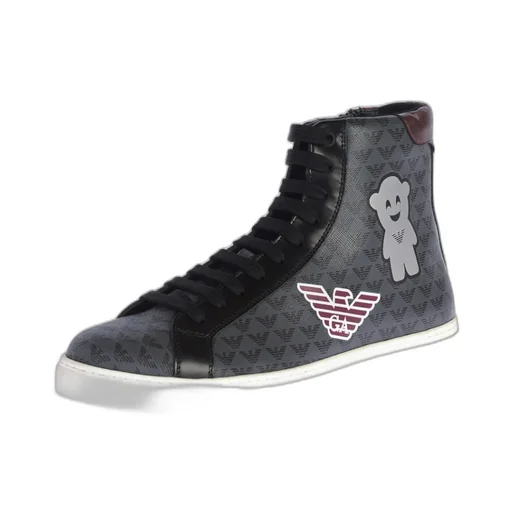 Round-Head Flat High-Top Shoes