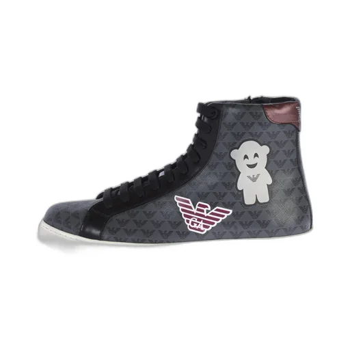 Round-Head Flat High-Top Shoes