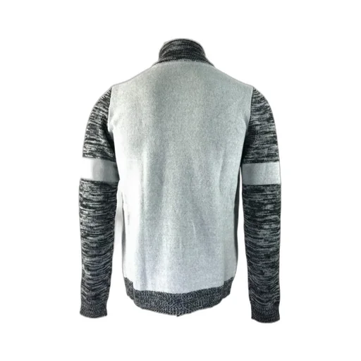 Single-Breasted Stand-Neck Knitted Sweater
