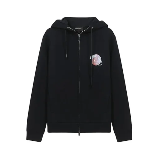 Graphic-Print Zip-Up Hoodie