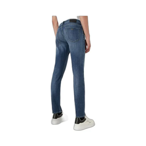 Mid-Rise Contrast Stitched Jeans