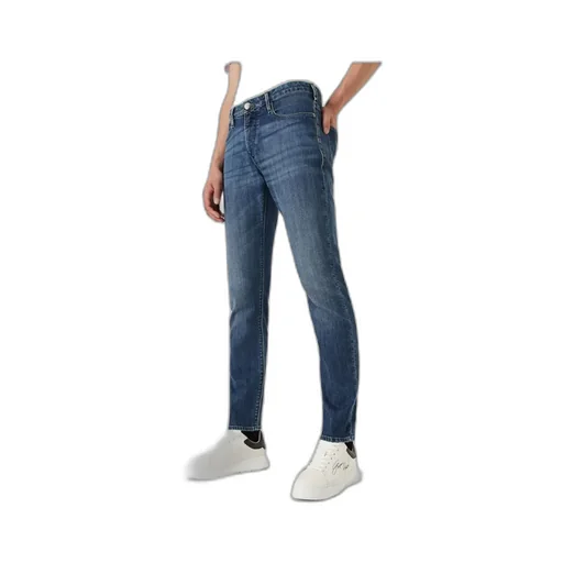 Mid-Rise Contrast Stitched Jeans