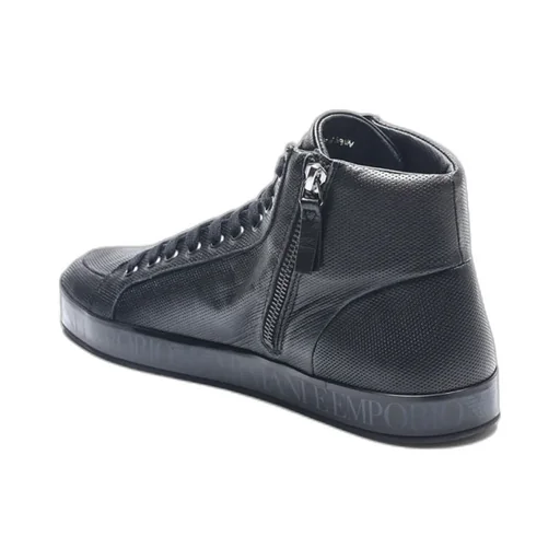 Zip Detail Lace High-Top Casual Shoes