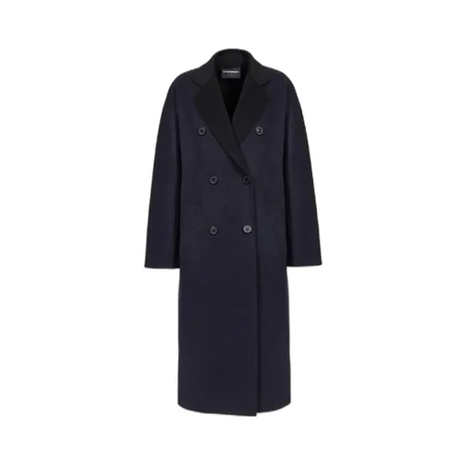Navy Blue Lapel Coat