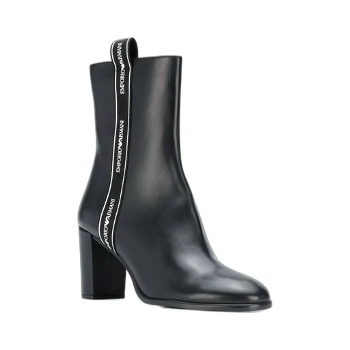 Logo Trim Ankle Boots