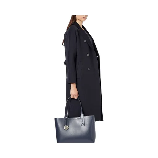 Navy Blue Lapel Coat