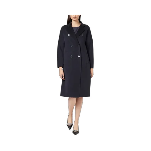 Navy Blue Lapel Coat
