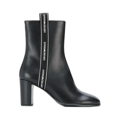 Logo Trim Ankle Boots