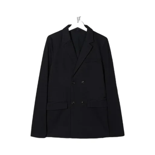 Logo-Embroidered Double-Breasted Blazer