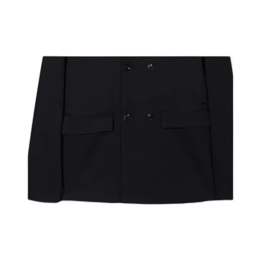 Logo-Embroidered Double-Breasted Blazer