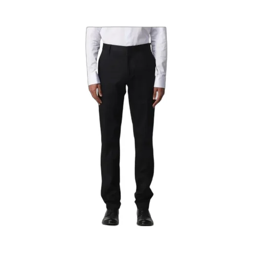 Straight-Leg Slim-Cut Tailored Trousers