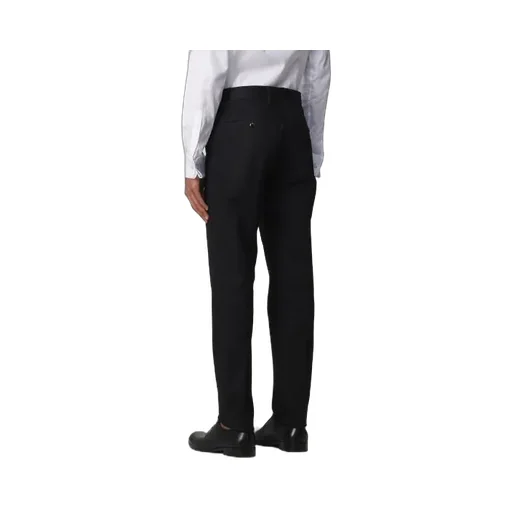 Straight-Leg Slim-Cut Tailored Trousers