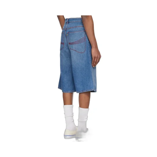 Belt-Loop Denim Shorts