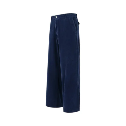 Corduroy Button-Fastening Trousers