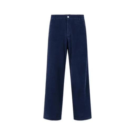 Corduroy Button-Fastening Trousers