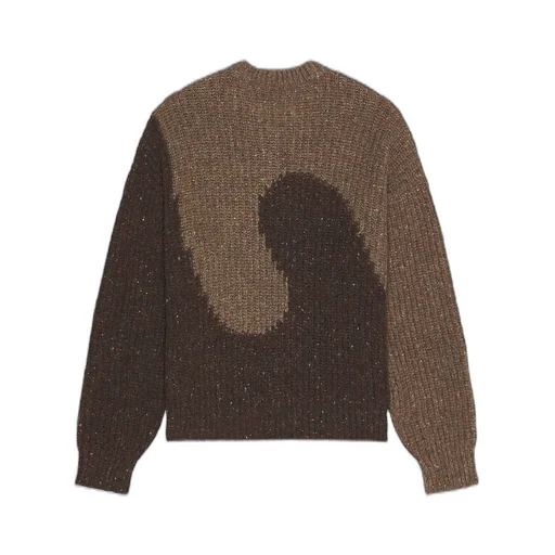 Bicolor Motif Crewneck Knitwear