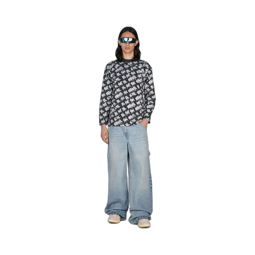 Logo-Print Straight Hem T-Shirt
