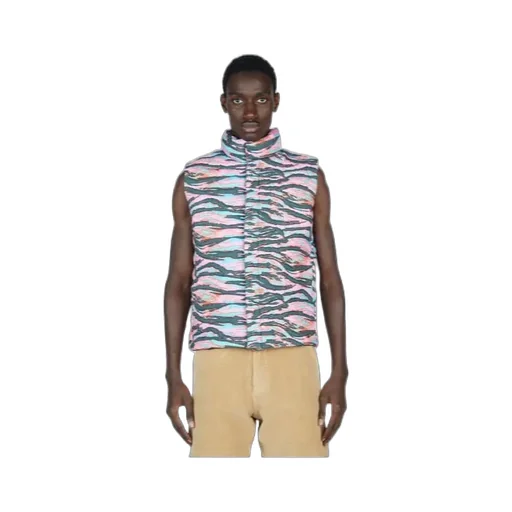 Camouflage-Print Sleeveless Gilet
