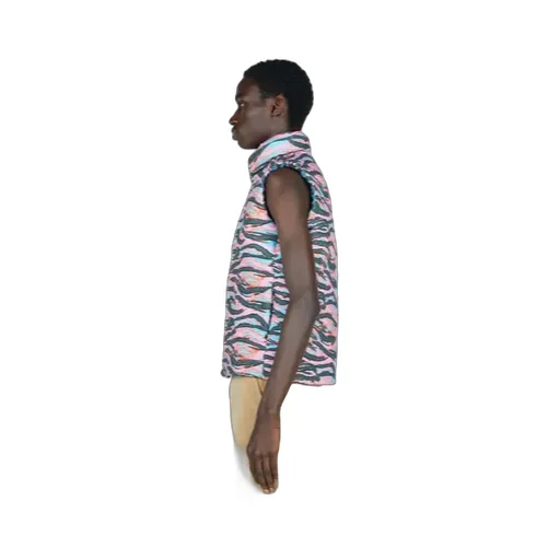 Camouflage-Print Sleeveless Gilet