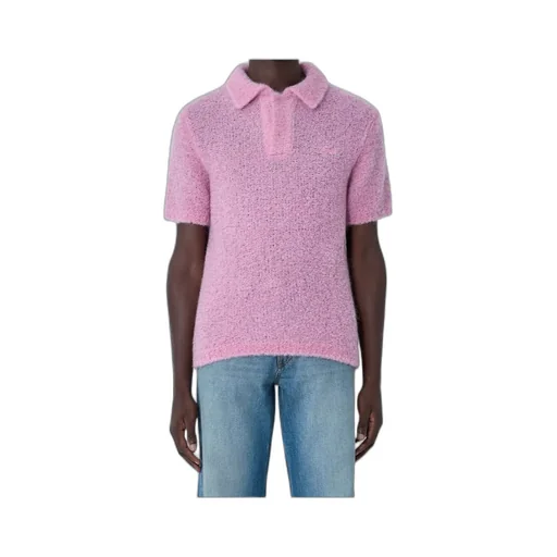 Mohair-Blend Polo Shirt