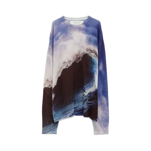 Wave Print Sweater