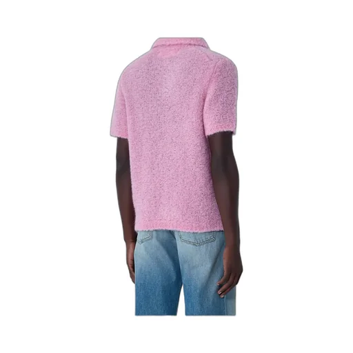 Mohair-Blend Polo Shirt