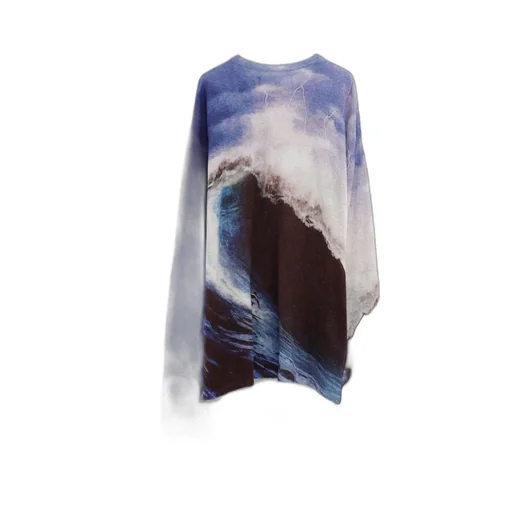 Wave Print Sweater