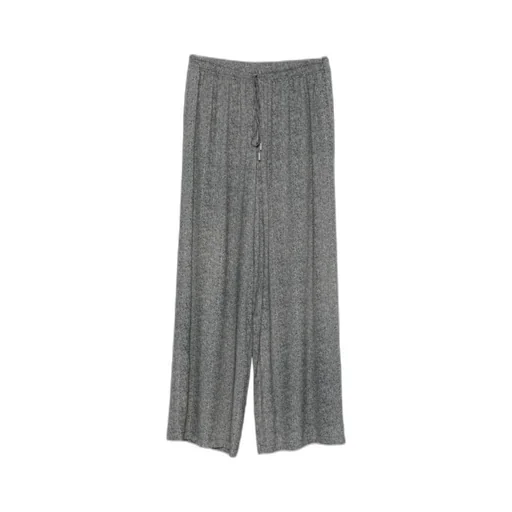 Herringbone Drawstring Palazzo Pants