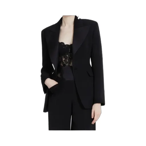 Single-Breasted Jacket In Technical Cady