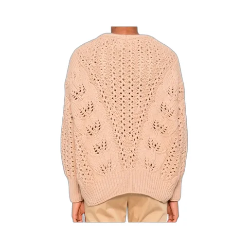 V-Neck Open-Knit Jumper