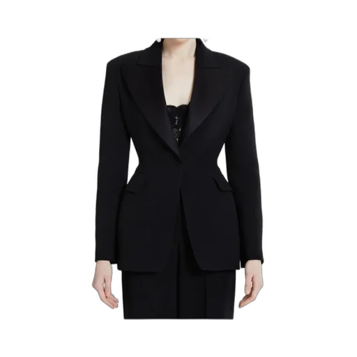 Single-Breasted Jacket In Technical Cady