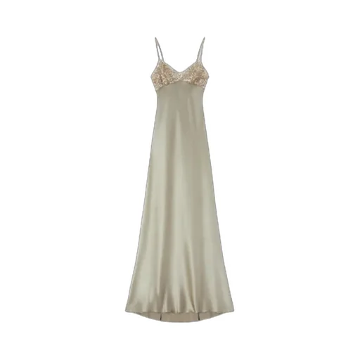 Sequin-Embellished Strap Dress