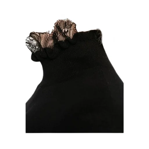 Lace-Trimmed Ruffled Sweater