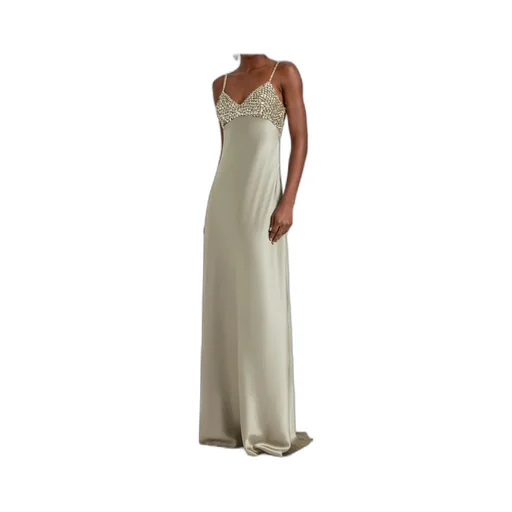 Sequin-Embellished Strap Dress