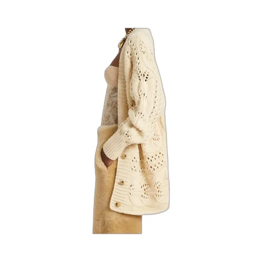 Perforated Cashmere Cardigan