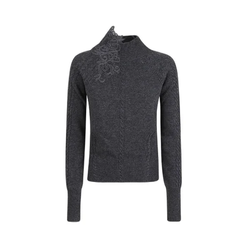 Lace Cable-Knit Jumper